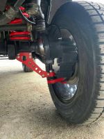 Close-up of LeTech portal axle with ventilated brake disc on Mercedes G-Class W463 6×6