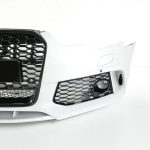 Kubay Design RS6 style front bumper with radiator grille, honeycomb black Quattro design — fits Audi A6 and S6 C7 2014–2018, direct replacement.