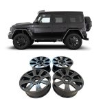 22r black hd forged rims mercedes g class w463a kubay design