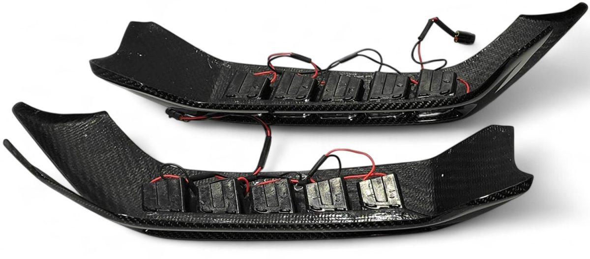 AMG Carbon Front Bumper Lip Spoiler with Original LEDs for Mercedes-Benz G-Class W463 4×4² - Image 7