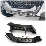 AMG Carbon Front Bumper Lip Spoiler with Original LEDs for Mercedes-Benz G-Class W463 4×4² – Kubay Design premium upgrade.