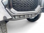 Carbon fiber AMG front lip spoiler with LEDs for Mercedes-Benz G-Class W463 4×4² – lightweight and UV-protected.