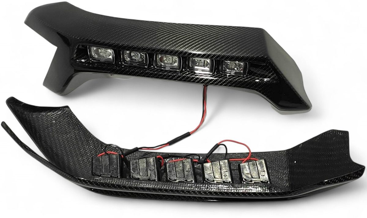 AMG Carbon Front Bumper Lip Spoiler with Original LEDs for Mercedes-Benz G-Class W463 4×4² - Image 8