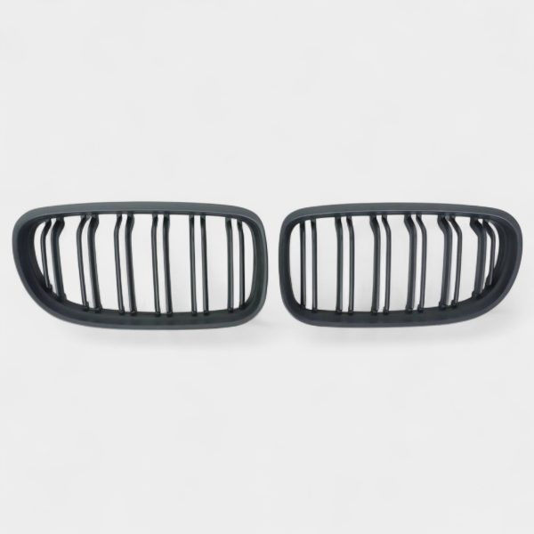 BMW E90 matte black kidney grille set Kubay Design