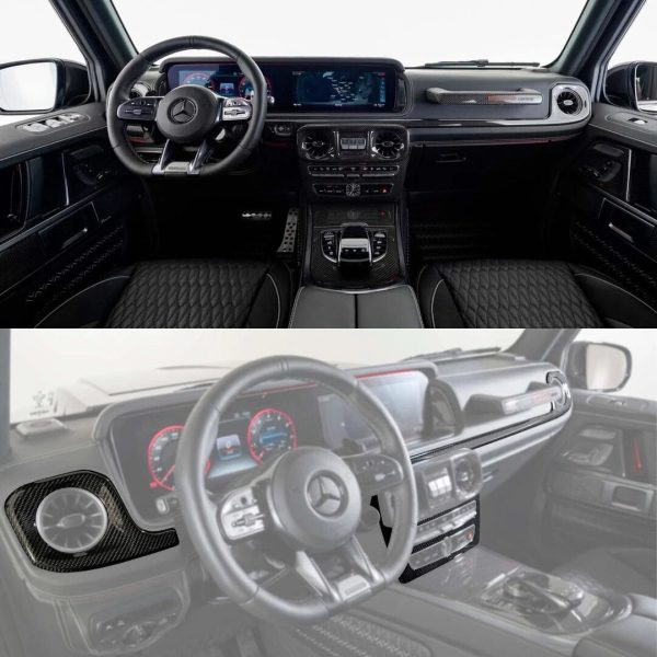 Carbon Fiber Interior Trim Package III for Mercedes-Benz G-Class W463A – Kubay Design premium interior upgrade.