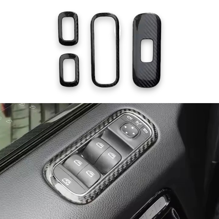 Carbon Fiber Glass Lift Switch Frame Trim for Mercedes-Benz G-Class W465 2025+ Carbon Fiber Glass Lift Switch Frame Trim for Mercedes-Benz G-Class W465 2025+ – premium interior upgrade