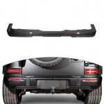 Carbon fiber rear diffuser lip underguard fitted on Mercedes-Benz G-Class W465 rear bumper