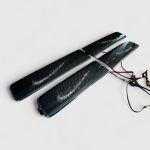 Genuine carbon fiber LED door trim for Mercedes G-Class W463A 2018+ – glossy finish.