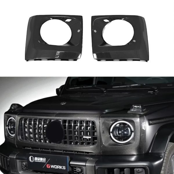 JCW Carbon Fiber Headlight Covers for Mercedes-Benz G-Class W465 2025+