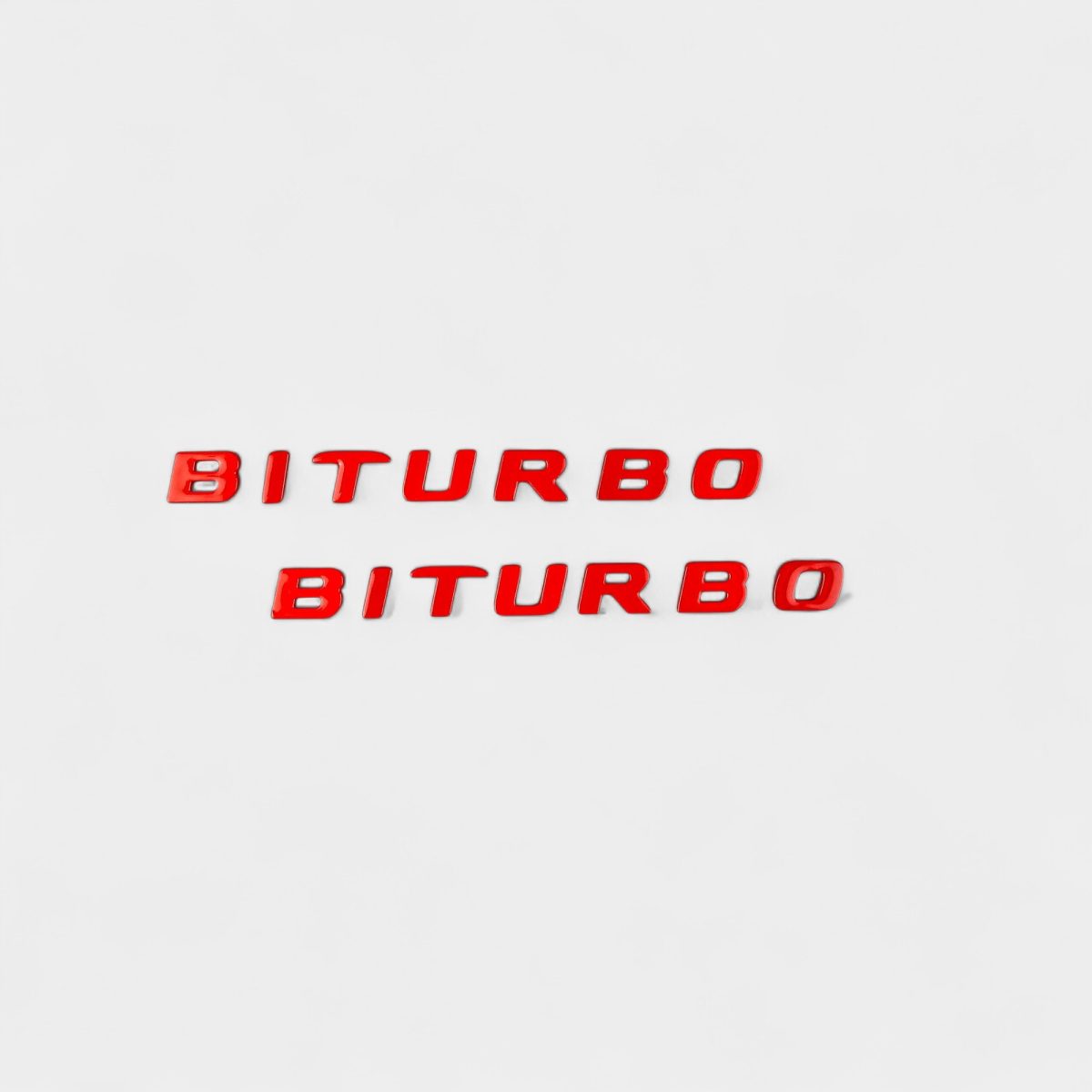 kubay design stainless red biturbo side emblem set w463a