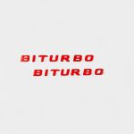 kubay design stainless red biturbo side emblem set w463a