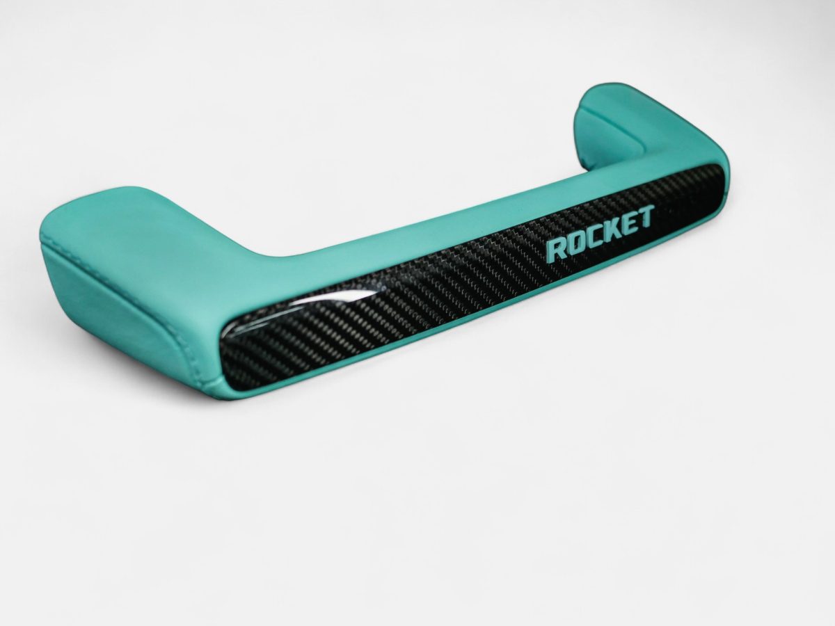 Close-up of carbon handle cover for Tiffany interior Mercedes G-Class