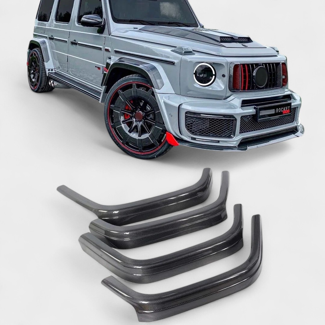 Carbon Fiber Rocket 900 Fender Flare Extensions for Mercedes-Benz G-Class W463A carbon fiber rocket 900 fender flares for mercedes g class w463a kubay design