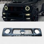 carbon fiber front grille and headlight covers mercedes g class w463a kubay design
