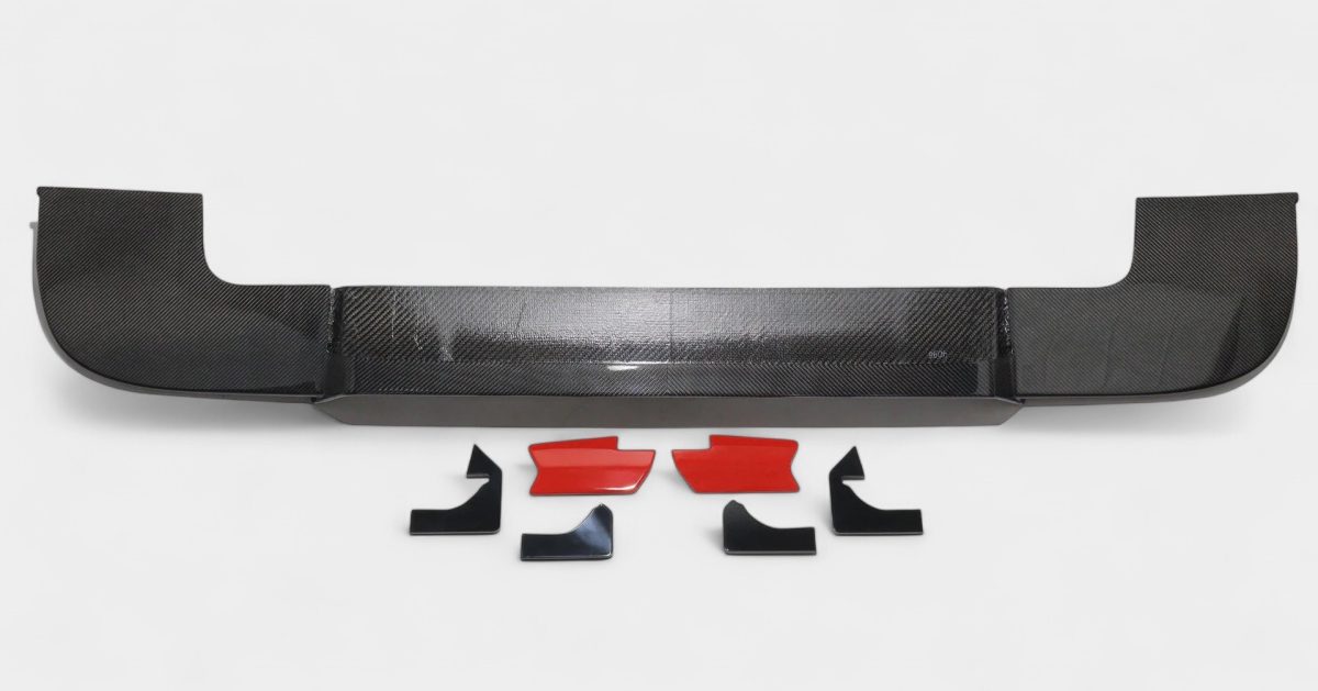 gloss grey carbon rear diffuser for mercedes benz g class amg g63