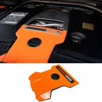 Gloss carbon weave engine cover with orange finish G-Class