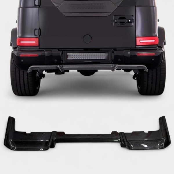 Sporty rear diffuser installed on Mercedes G63 AMG