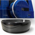 Carbon Fiber Rear Spare Wheel Ring Cover for Mercedes-Benz G-Class W463A/W465 – gloss grey finish