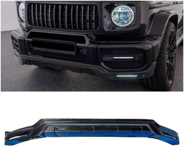 carbon fiber front lip spoiler amg bumper mercedes g class w463a kubay design