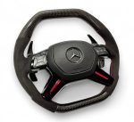 High-quality carbon fiber flat-bottom steering wheel for Mercedes-Benz G-Class W463 – premium finish.