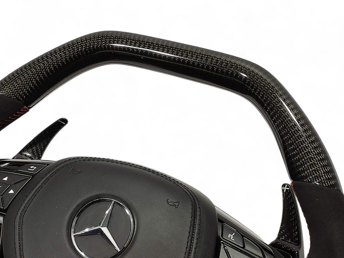 Carbon Fiber & Alcantara Steering Wheel for Mercedes-Benz G-Class W463 GL X166 ML W166  - Image 4
