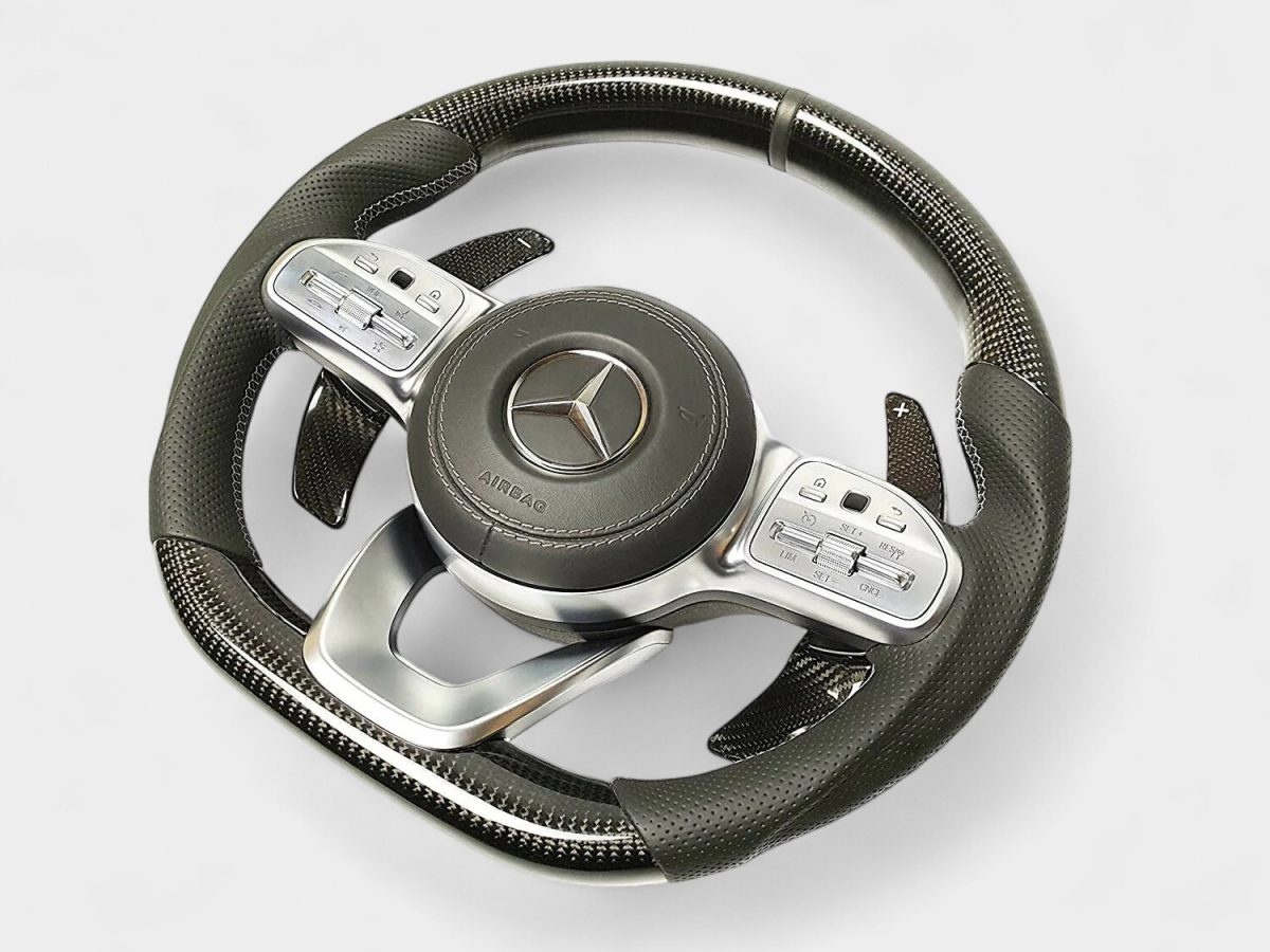 Kubay Design carbon and leather performance steering wheel for Mercedes W463A
