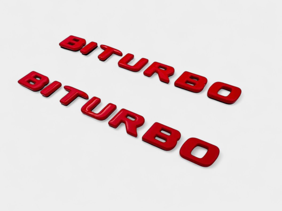 stainless steel red biturbo badges g wagon w463a