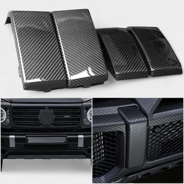 Carbon Fiber Front & Rear Bumper Fangs Covers for Mercedes G-Class W463A – Kubay Design