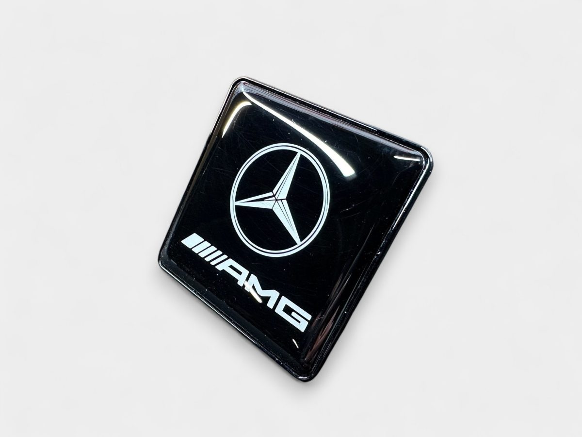 Kubay Design black AMG emblems for Mercedes-Benz floor mats