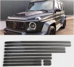 carbon fiber side body moldings set mercedes g class w463a kubay design