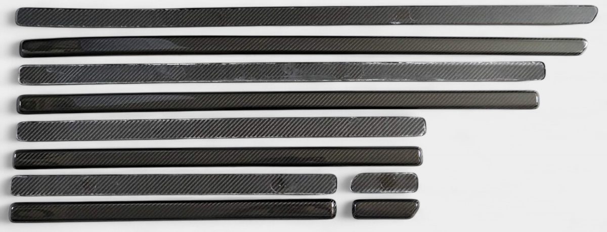 gloss grey carbon side moldings kit mercedes benz g wagon