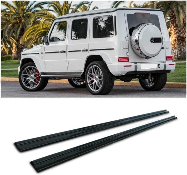 carbon fiber side entrance moldings mercedes g class w463a kubay design