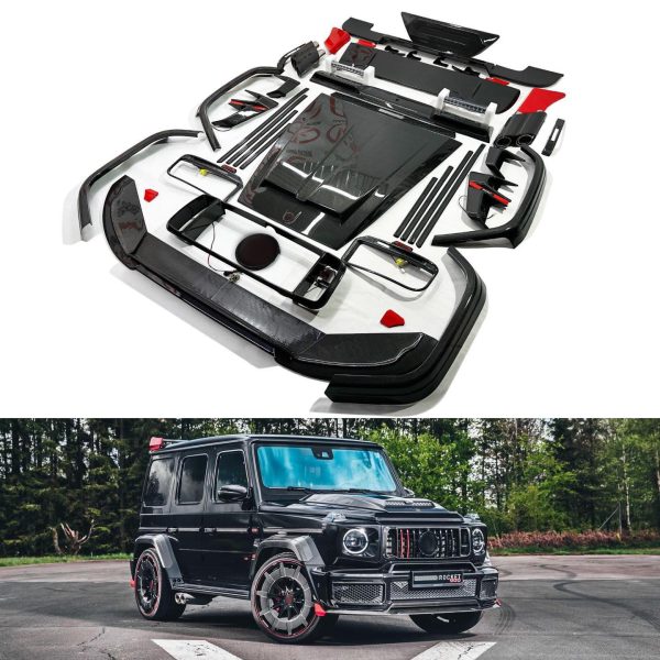 carbon fiber rocket 900 edition full body kit mercedes g class w463a kubay design