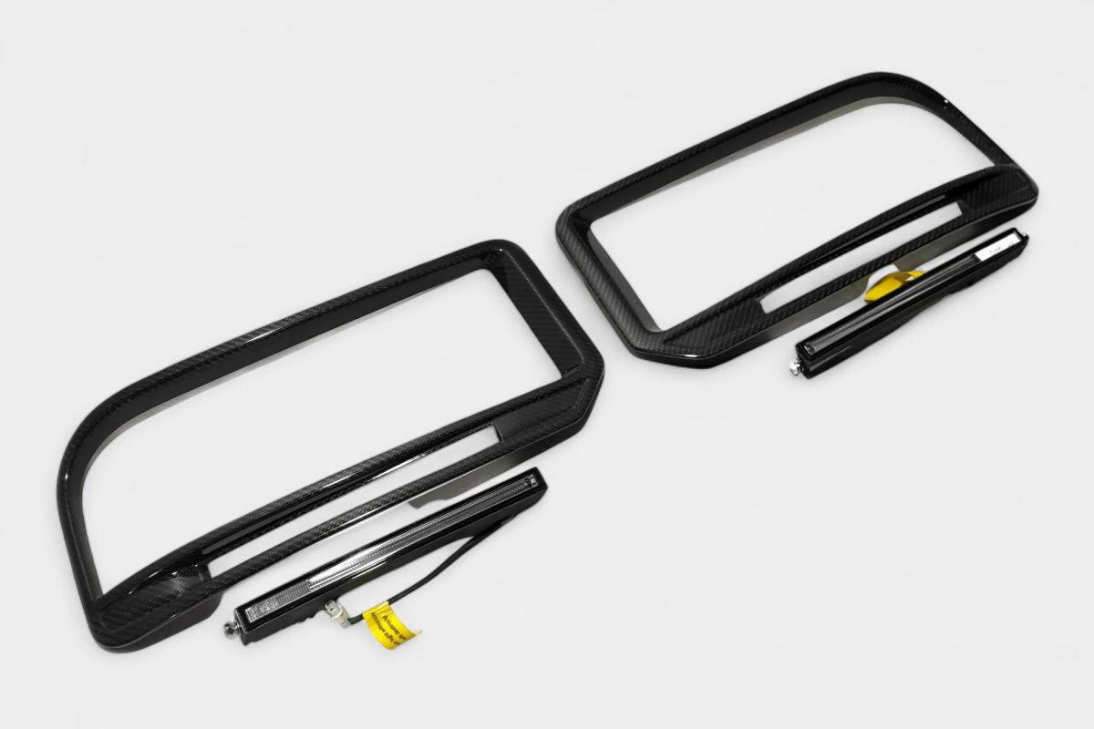 kubay design carbon bumper frames with led for g63 amg w463a
