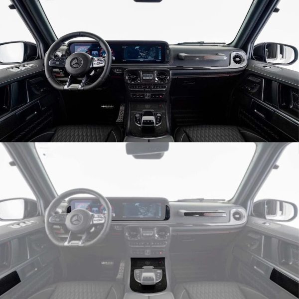 Carbon Fiber Interior Trim Package I for Mercedes-Benz G-Class W463A – Kubay Design carbon interior upgrade.
