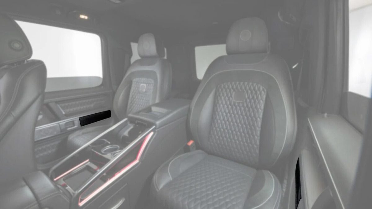 Mercedes-Benz G-Class W463A carbon fiber interior trim set – glossy OEM-style finish.