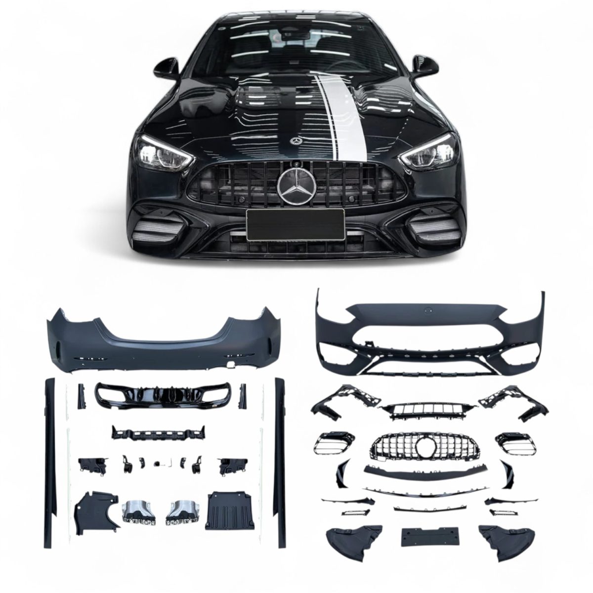 C63 Style Conversion Kit for Mercedes C-Class W206 (2) C63 style body kit for Mercedes W206