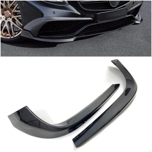 Carbon fiber bumper lip covers for Mercedes W217