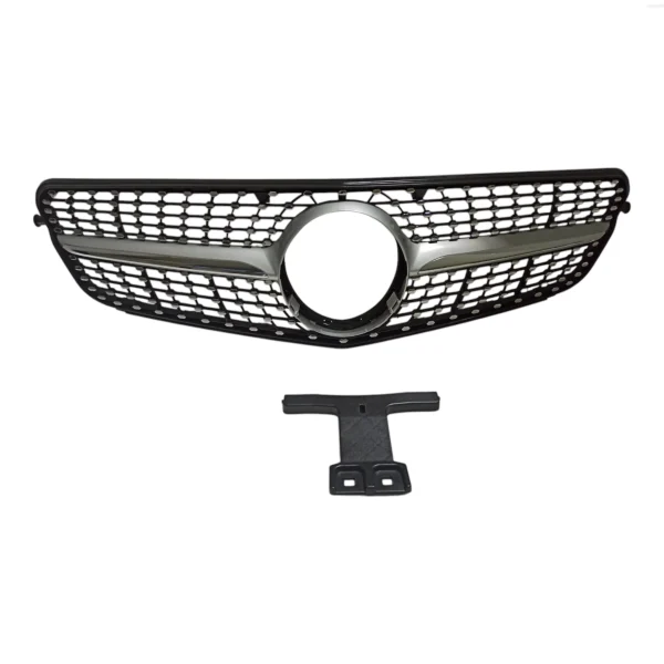 Diamond silver grille for Mercedes W204 – front view