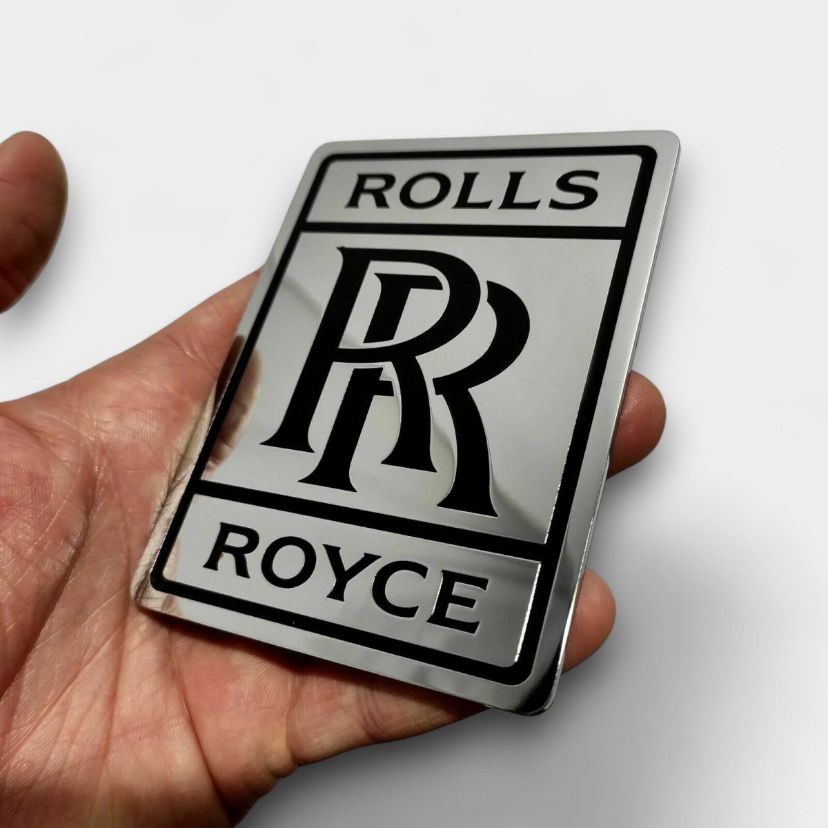 rolls royce ghost trunk metal badge kubay design