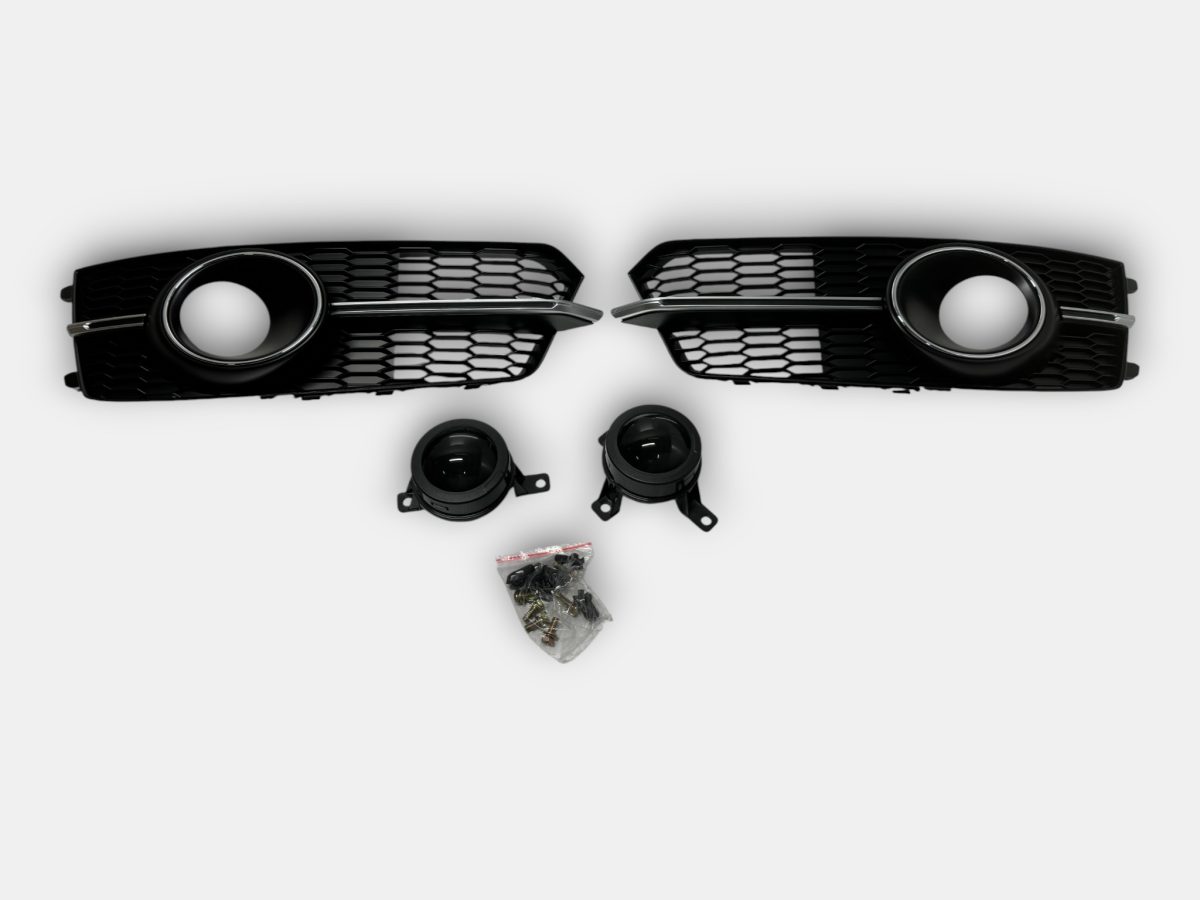Audi A6 2014 front bumper grilles black chrome