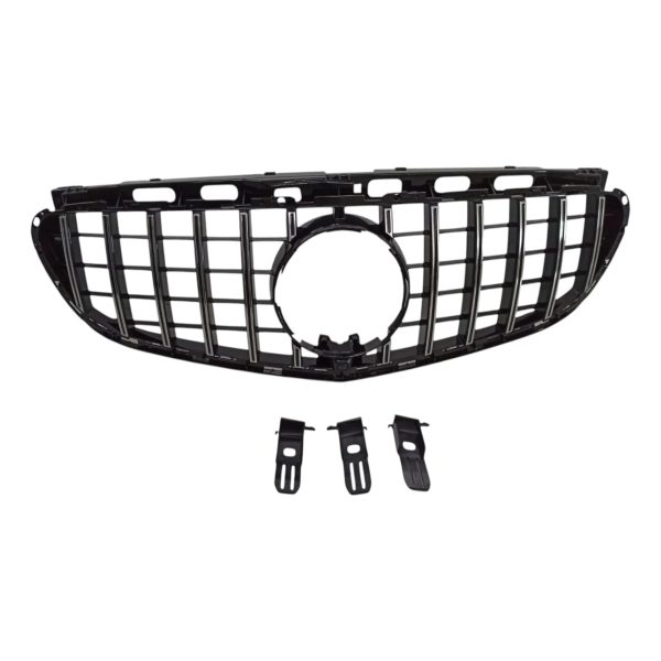 GT chrome black front grille for Mercedes W212 facelift