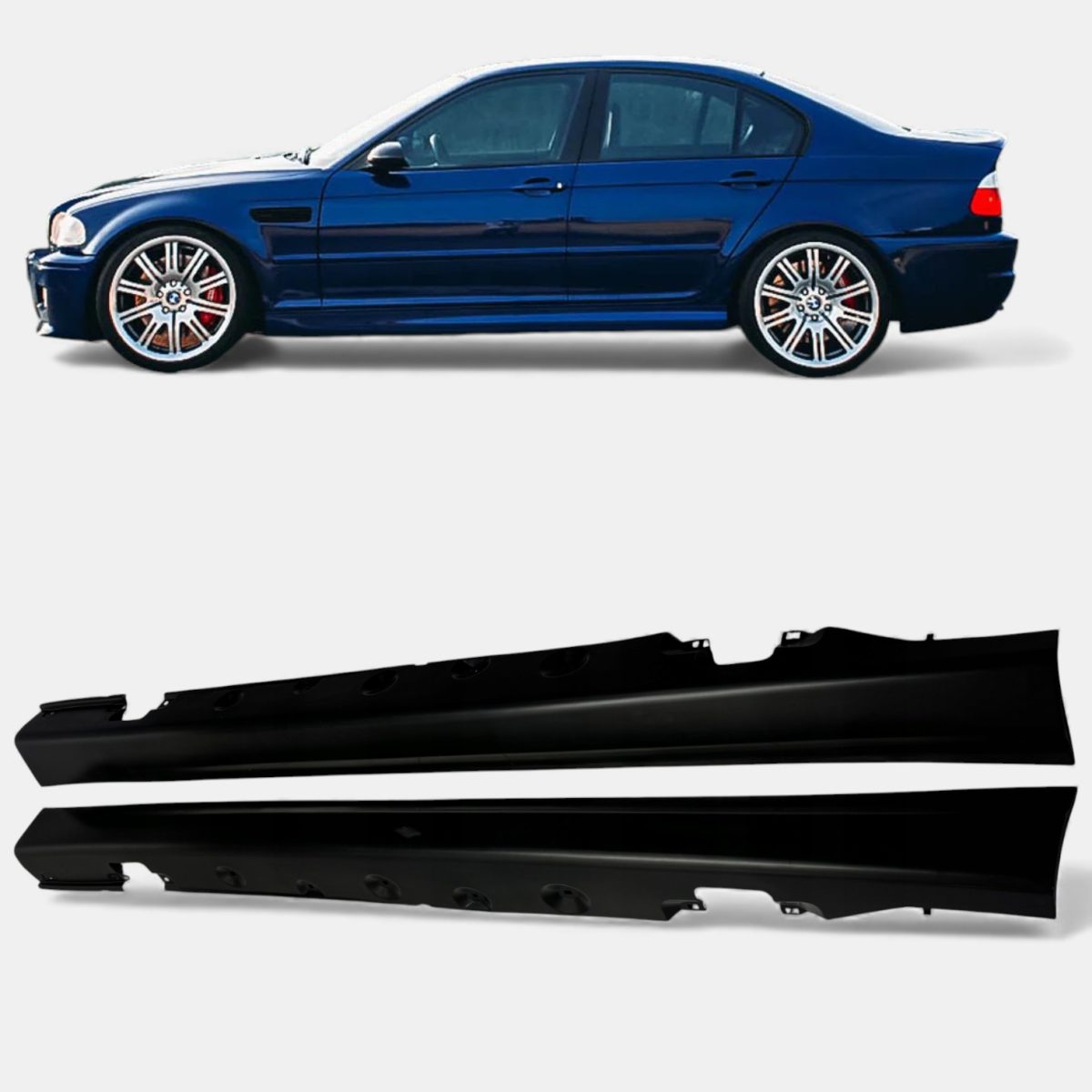 M3 Style Side Skirts for BMW 3 Series E46 Sedan (2) BMW E46 M3 style side skirts