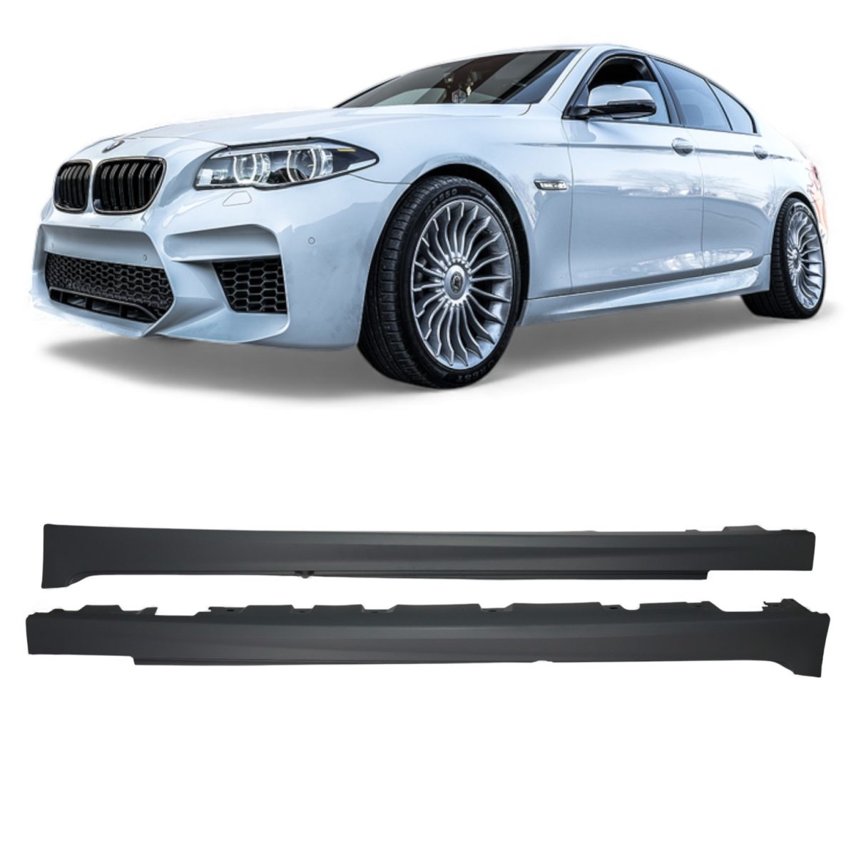 M5 Style Side Skirts for BMW 5 Series F10 2010–2013 (1) M5 style side skirts BMW F10