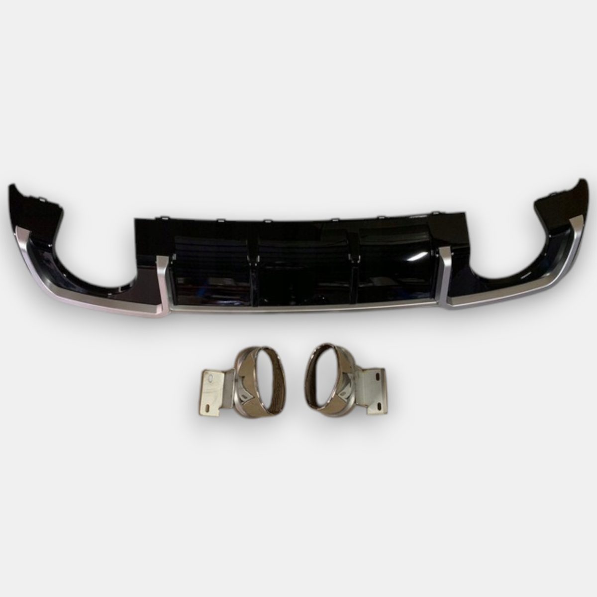 RS3 Rear Bumper Diffuser with Tips for Audi A3 Hatchback 2016–2020 (2) Audi A3 2016 2020 RS3 rear diffuser