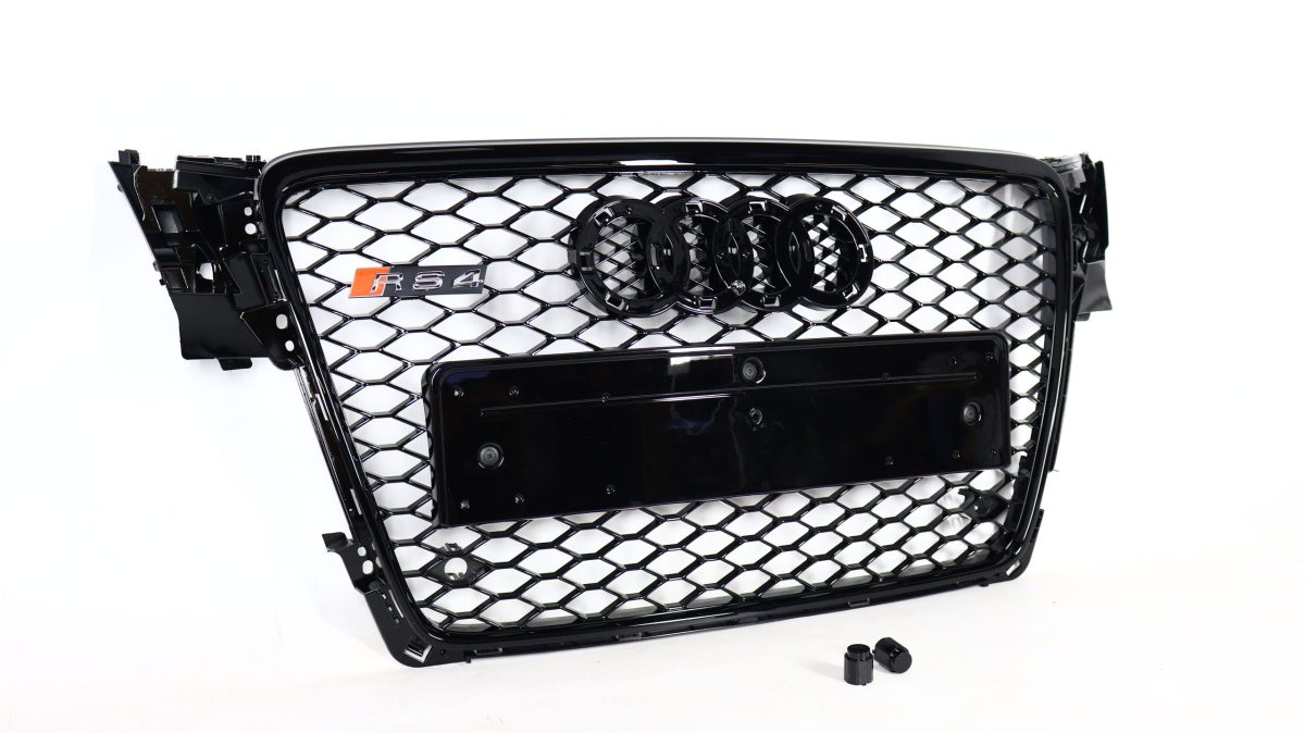 Audi A4 black grille with rings
