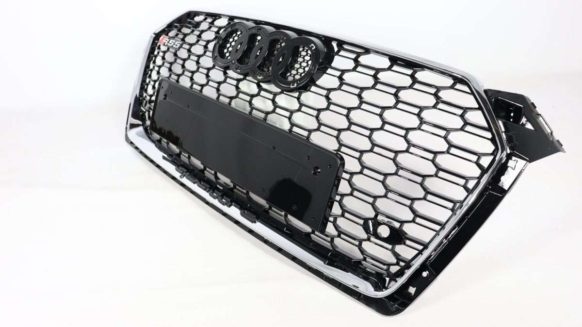 Audi A5 black mesh chrome frame grille