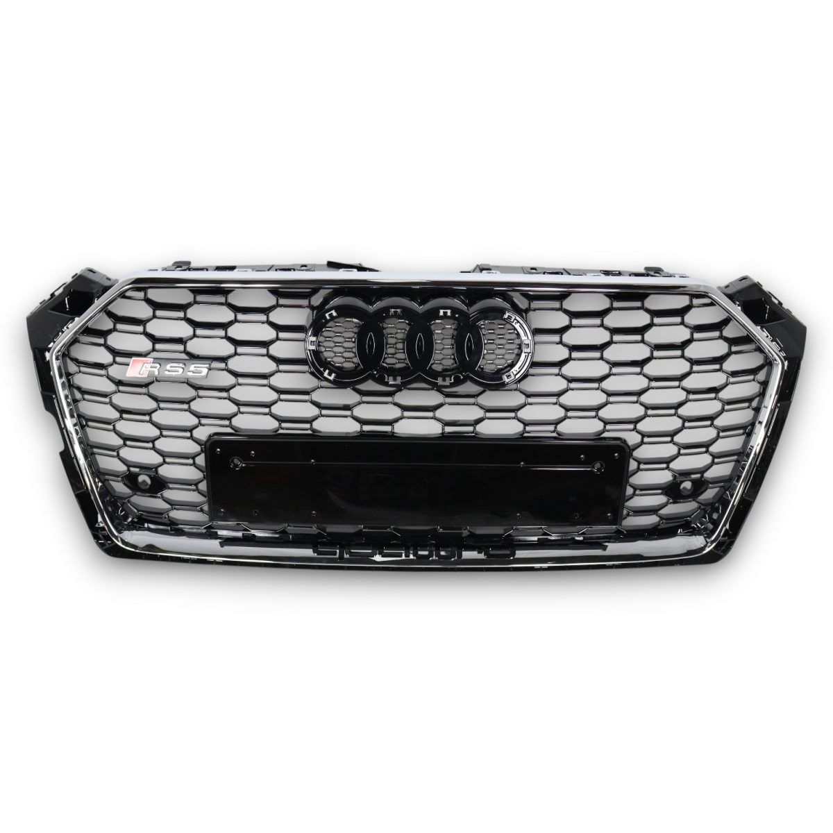 RS5 Chrome Frame QUATTRO Front Radiator Grille for Audi A5 2016–2019 (8) Chrome front fascia grille Audi A5