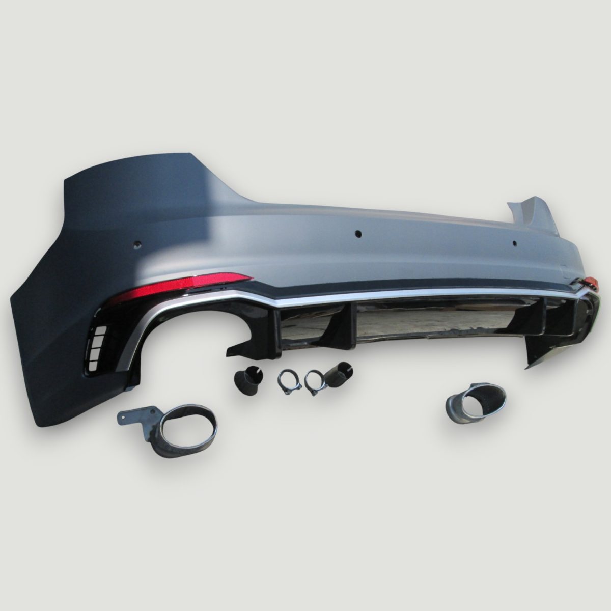 RS5 Rear Bumper for Audi A5 2016–2019 4-Door (4) Audi A5 4 door rear bumper upgrade