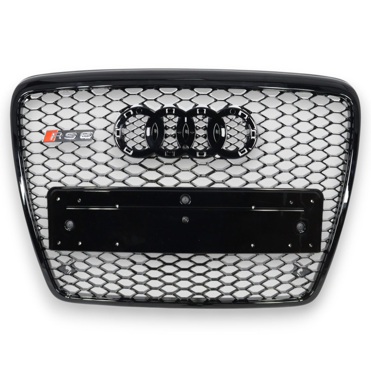 RS6 Black Front Radiator Grille for Audi A6 2008–2011 (1) RS6 inspired grille Audi A6
